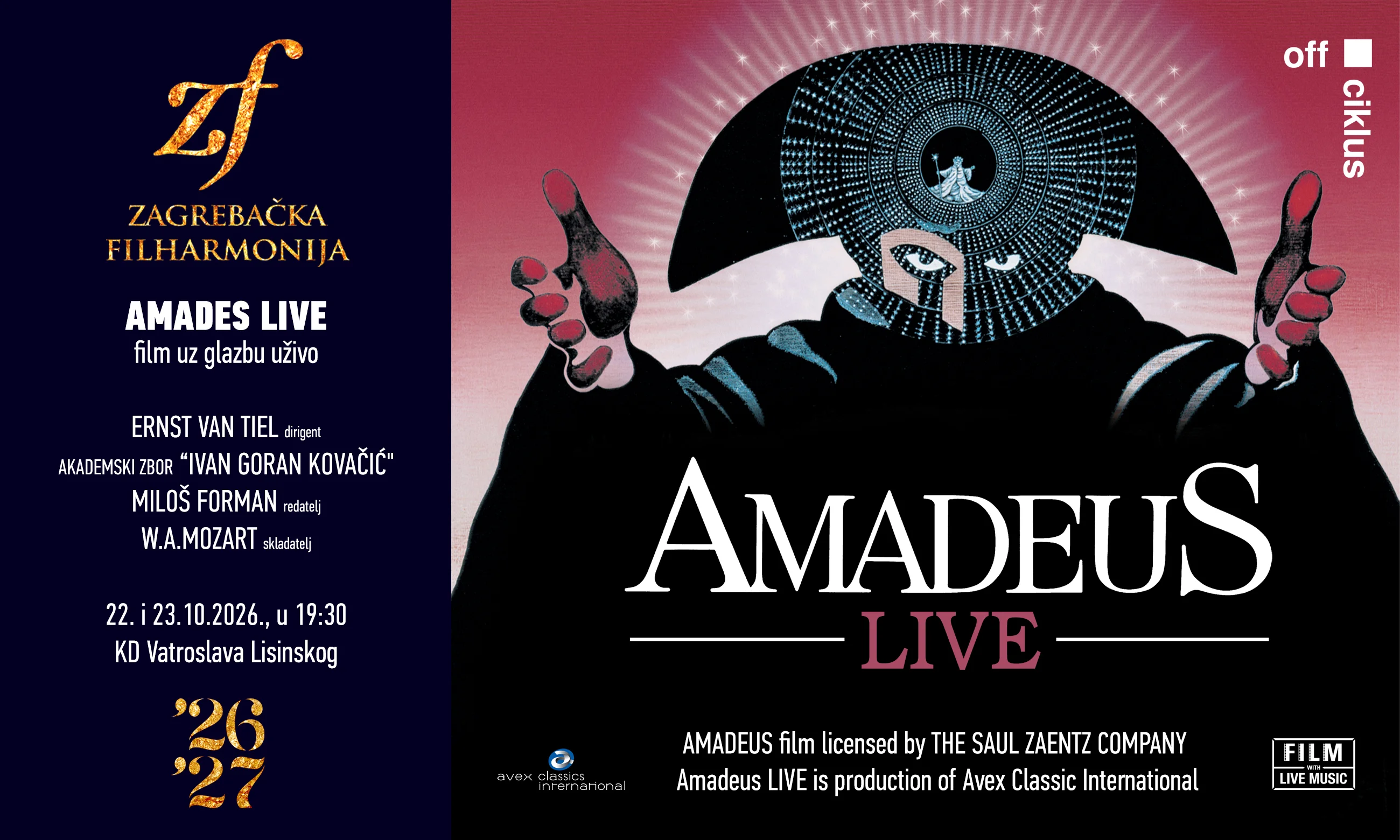 AMADEUS LIVE Film uz glazbu uživo