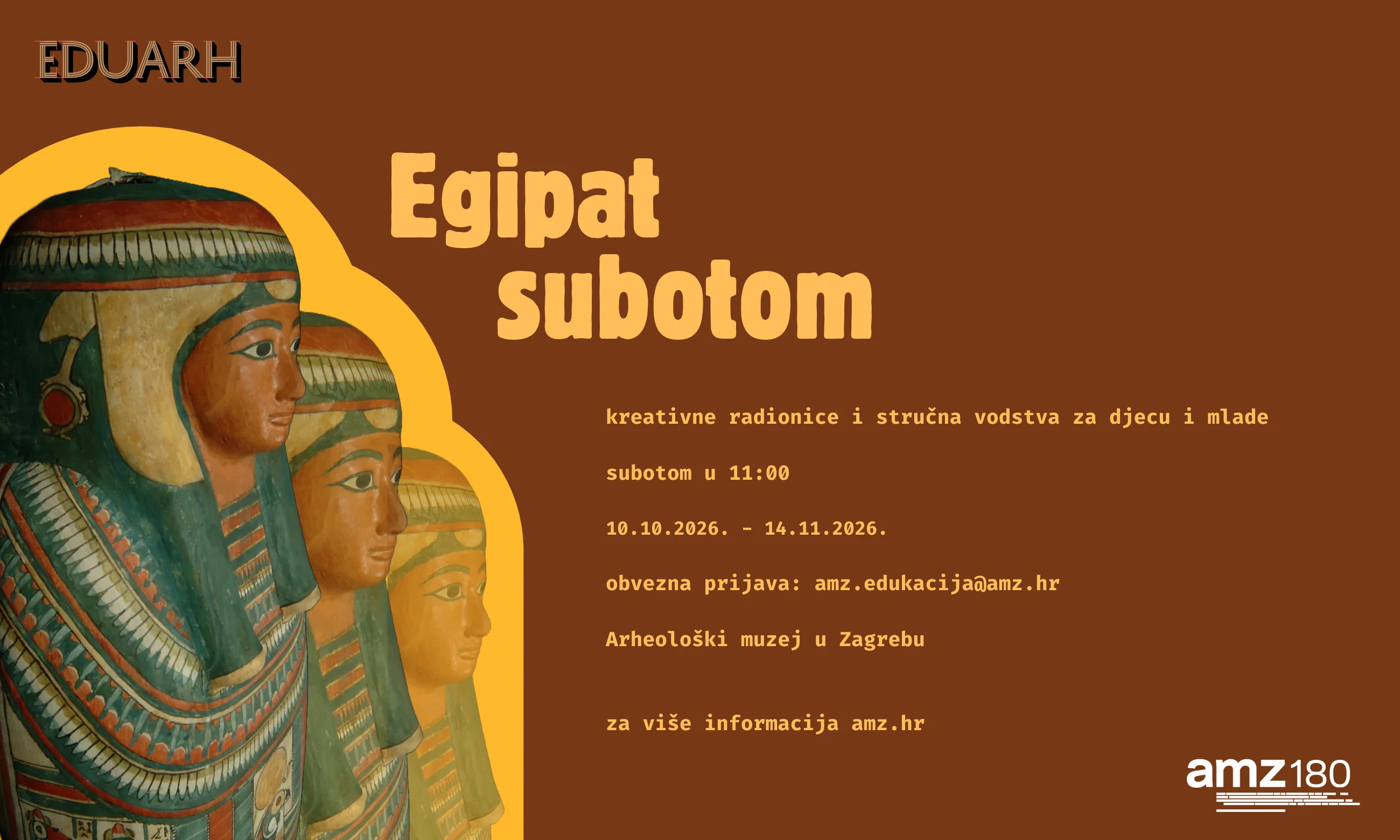 Egipat subotom - kreativne radionice i stručna vodstva za djecu i mlade