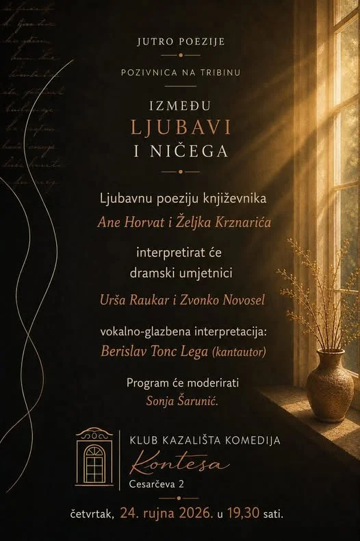 "Između ljubavi i ničega" - ljubavna poezija Ane Horvat i Željka Krznarića
