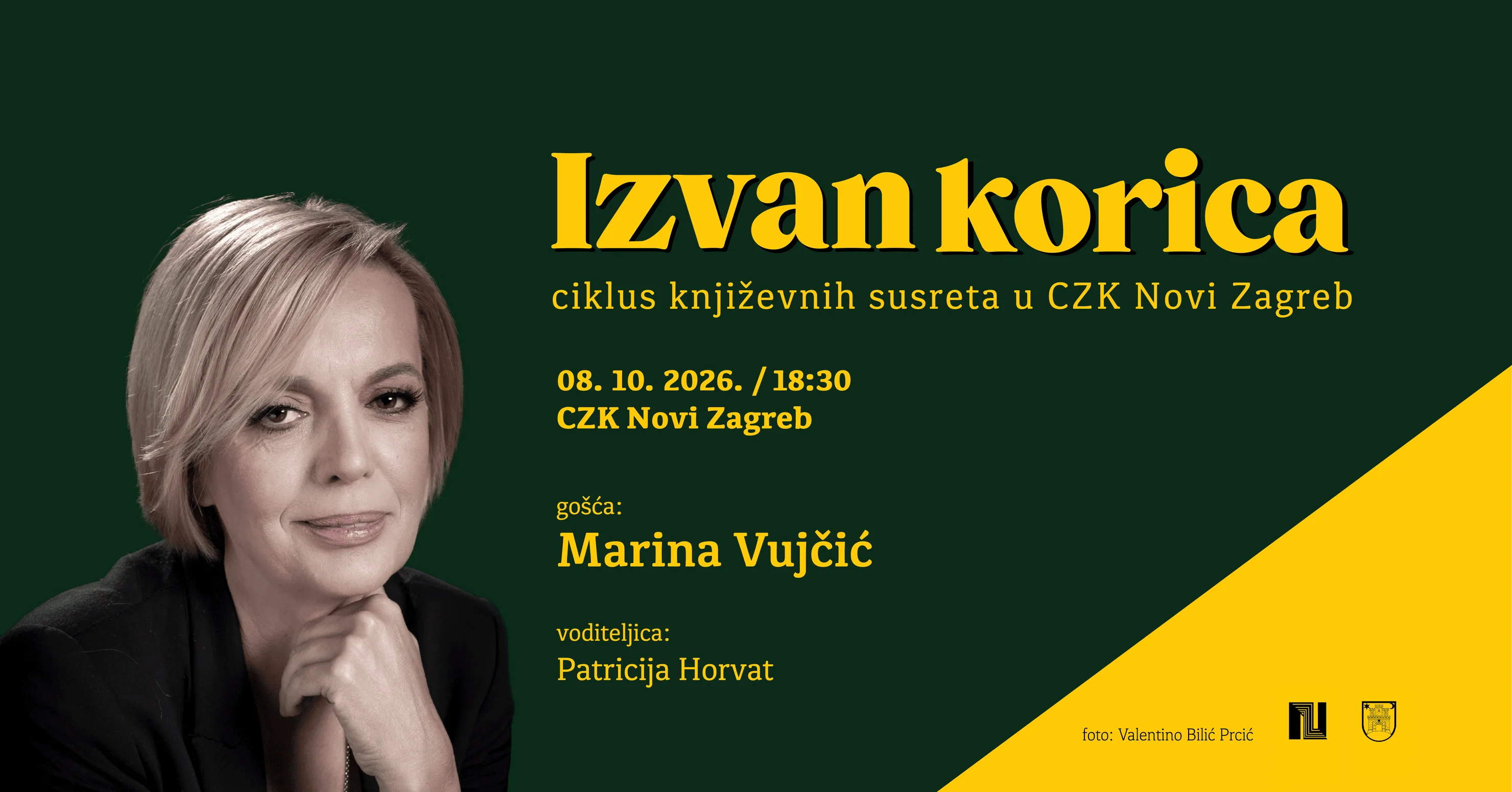 IZVAN KORICA – ciklus književnih susreta u Novom Zagrebu – Marina Vujčić