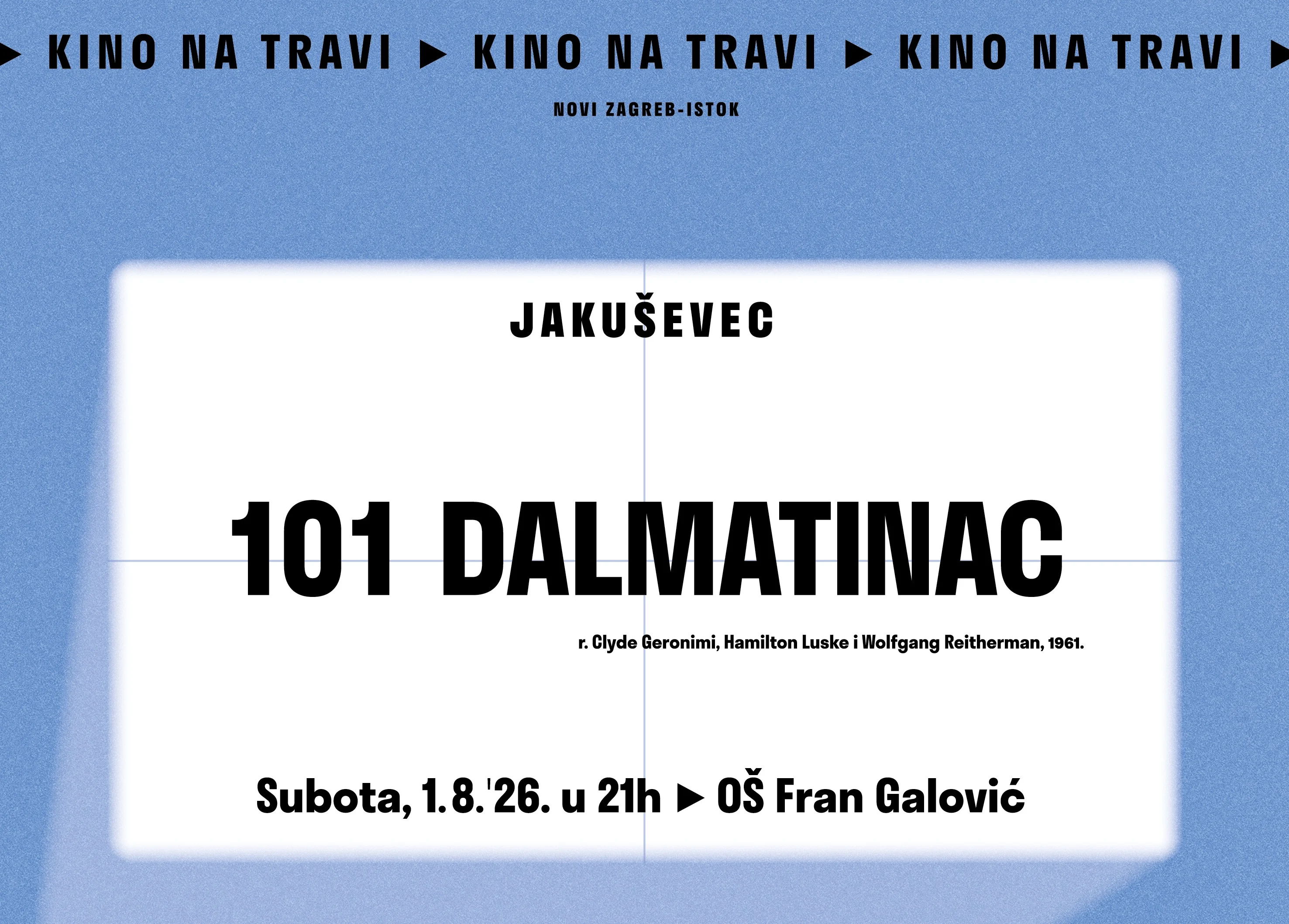 KINO NA TRAVI U JAKUŠEVCU: 101 dalmatinac (1961.)