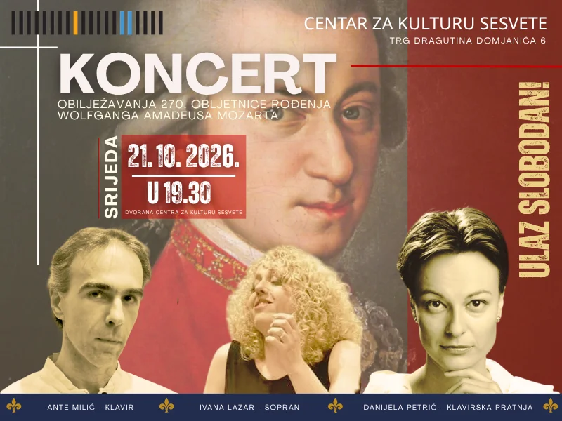 Koncert u povodu 270. obljetnice rođenja W. A. Mozarta