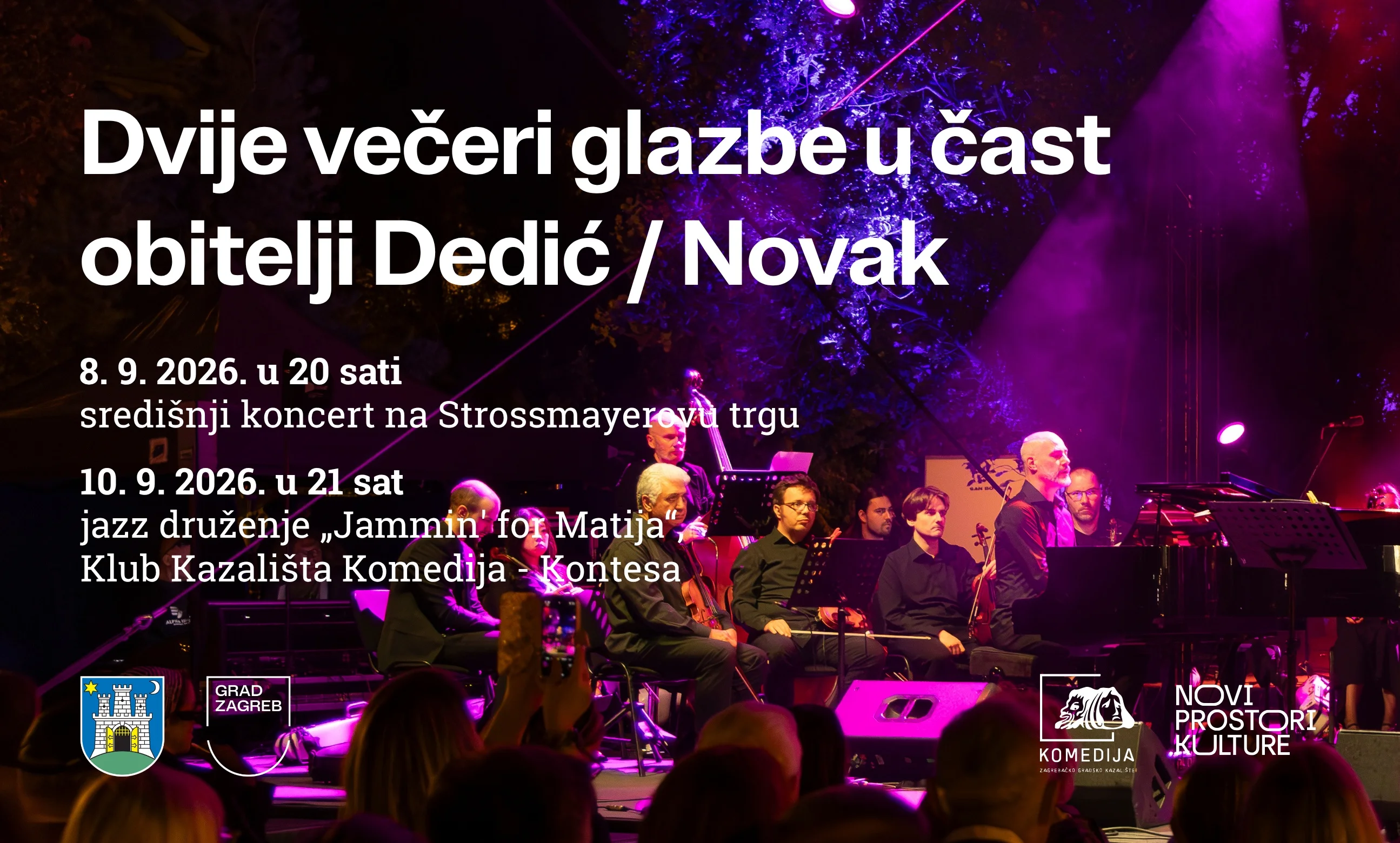 Koncerti u čast obitelji Dedić-Novak