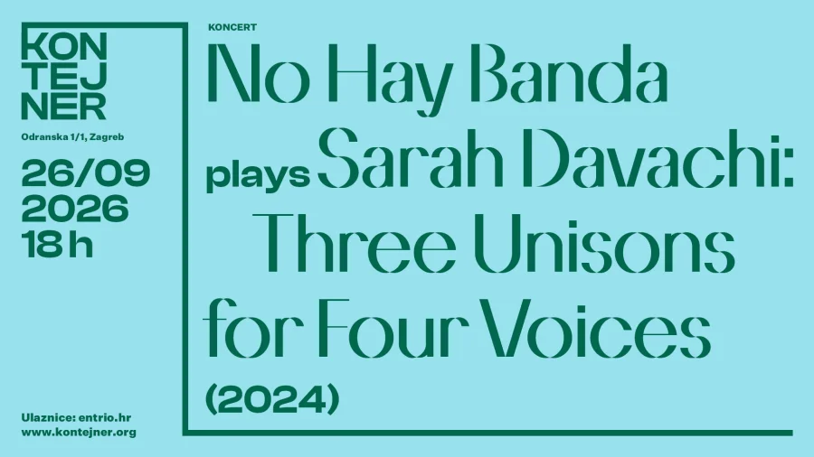 KONTEJNER-ov koncertni ciklus: NO HAY BANDA (CA) svira Saru Davachi (CA)