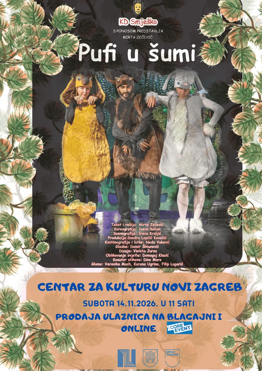 PREDSTAVA ZA DJECU – ,,Pufi u šumi” (Kazalište Smješko)
